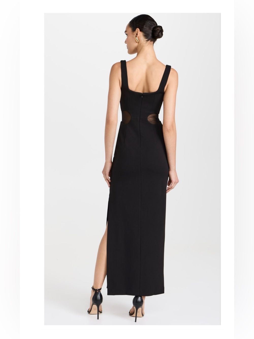 MISHA Damita Dress Black Mesh Cutouts - Picture 3 of 10